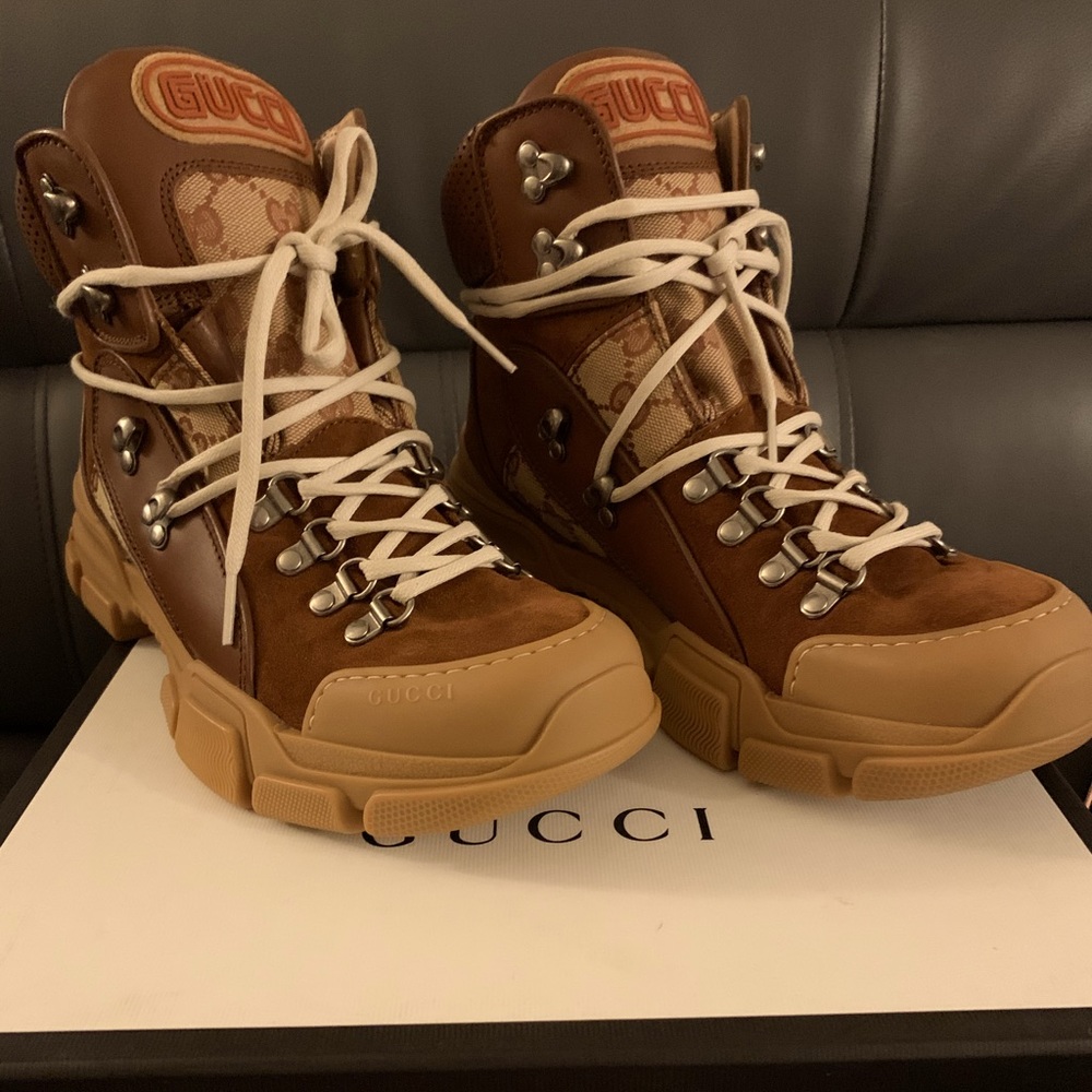Gucci Flasktrek Sued Leather Canvas